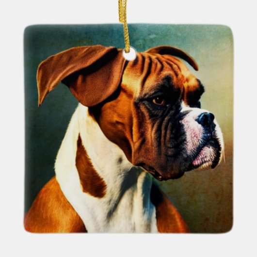Handsome Boxer Keramisch Ornament (Voorkant)