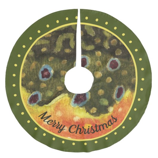 Handsome Brook Trout Vist Kerstboom Rok (Voorkant)