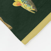 Handsome Brown Trout Fly Fishing Fleece Deken (Hoek)