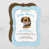 Handsome Chien Chien Chien Baby shower Invitation (Devant / Derrière)