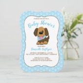 Handsome Chien Chien Chien Baby shower Invitation (Debout devant)