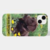 Handsome Chocolate Lab do in Poppy Patch Case-Mate iPhone Case (Achterkant (horizontaal))