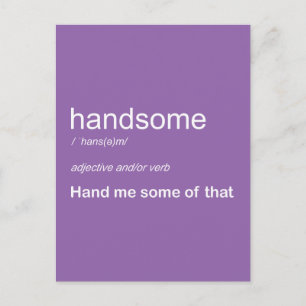 Handsome Definition Customize Color Briefkaart