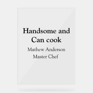 Handsome et peut cuisiner ajouter nom maître chef 