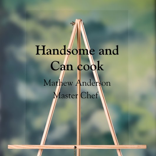 Handsome et peut cuisiner ajouter nom maître chef  (Neutre)