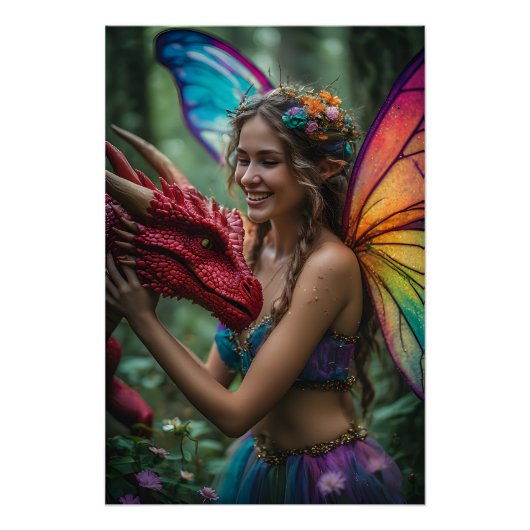 Handsome Fairy Red Dragon Perfect Poster (Voorkant)