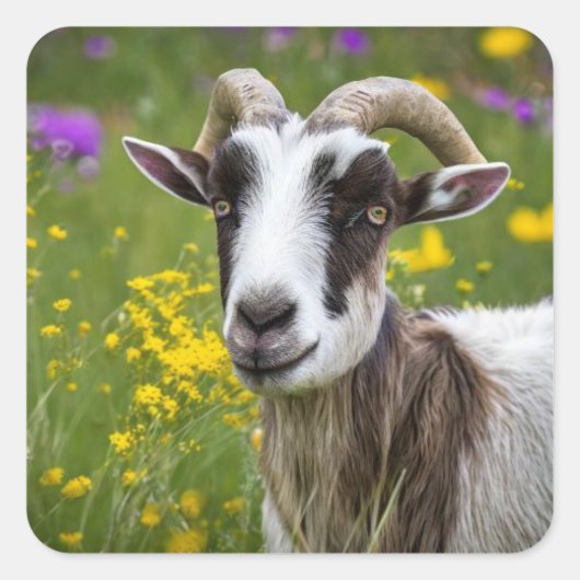 Handsome Goat Vierkante Sticker (Voorkant)