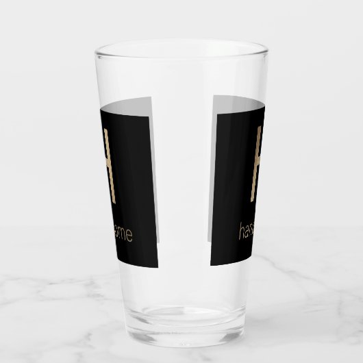 Handsome Gold and Black Glass Cup Glas (Links)
