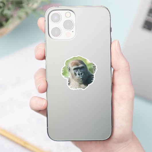 Handsome Gorilla Blackback Sticker (Telefoon)