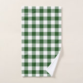 Handsome Green and White Gingham Pset Towel Set Bad Handdoek (Handdoek)