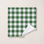 Handsome Green and White Gingham Pset Towel Set Bad Handdoek (Wasdoekje)