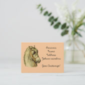  *Handsome Horse Head* Visitekaartjes (Staand voorkant)