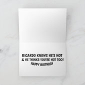 HANDSOME LATIN HUNK CARTES D'ANNIVERSAIRE POUR ELL (Intérieur)