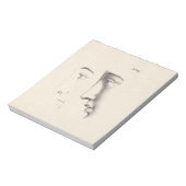 Handsome Man Profile Antiek French Engraving Notitieblok (Gedraaid)