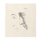 Handsome Man Profile Antiek French Engraving Notitieblok (Voorkant)