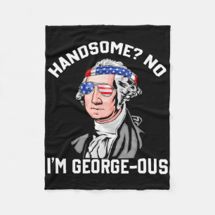 Handsome No George Washington 1776 Funny 4th of Ju Fleece Deken