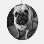 Handsome Pug Keramisch Ornament (Links)