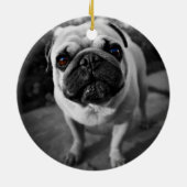 Handsome Pug Keramisch Ornament (Achterkant)