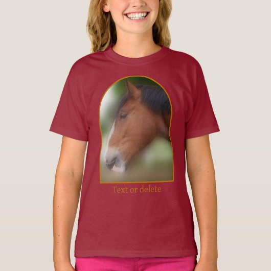 Handsome Shire Draft Horse Personalized T-shirt (Voorkant)
