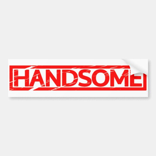 Handsome Stamp Bumpersticker (Voorkant)