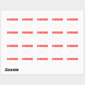 Handsome Stamp Ronde Sticker (Vel)