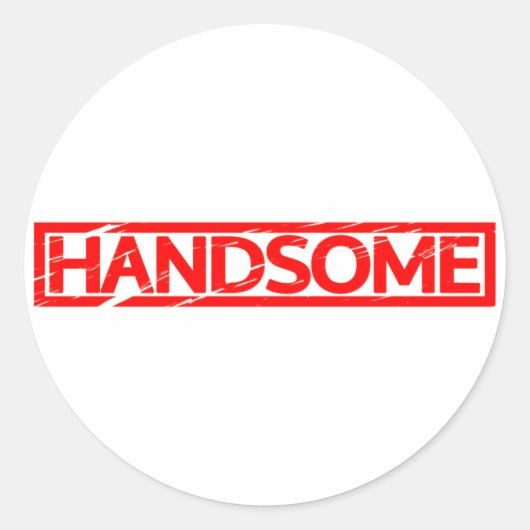 Handsome Stamp Ronde Sticker (Voorkant)