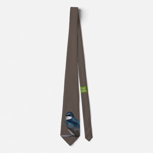 Handsome Tree Swallow: Bird on a Wire Stropdas (Voorkant)