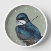 Handsome Tree Swallow Songbird on a Wire (Voorkant)