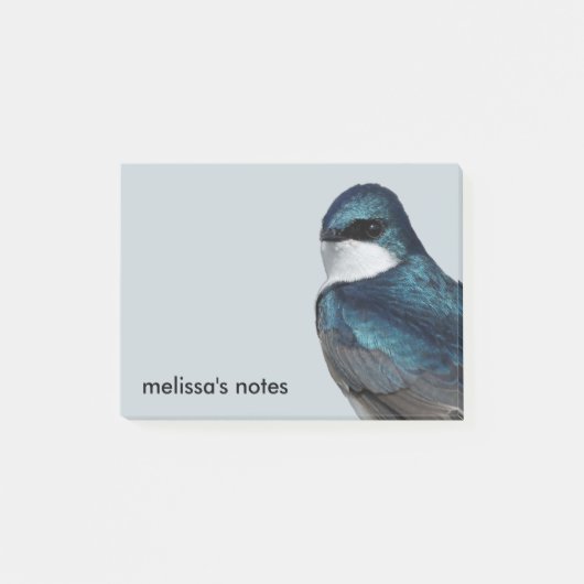 Handsome Tree Swallow: Zangvogel op een draad Post-it® Notes (Voorkant)