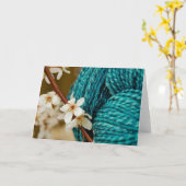 Handspun avec la prune fleurit carte (Fleur jaune)