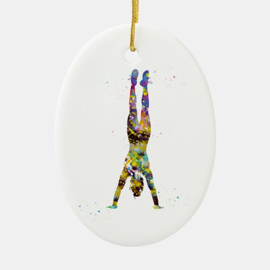 Handstand Keramisch Ornament (Voorkant)
