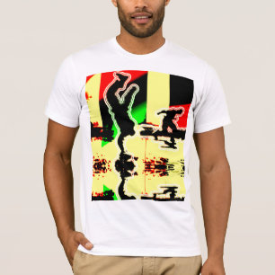 handstand voor retro-breakdance t-shirt