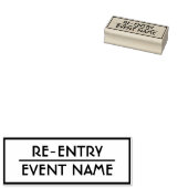 Handstempel voor herbinnenkomst 	rubberstempel (Gestempeld)