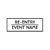 Handstempel voor herbinnenkomst 	rubberstempel (Afrduk)