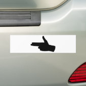 Handsymbool pistool bumpersticker (Op auto)