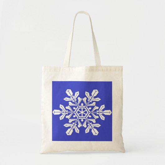 Handtas Blue Snow Flake (Voorkant)
