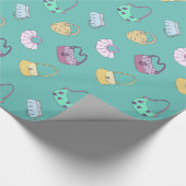 Handtassen met handtas, handtassen, spatroon Blauw Cadeaupapier (Hoek)