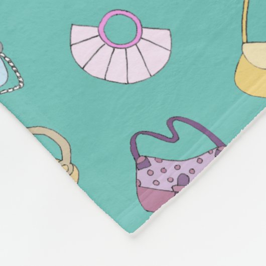 Handtassen met handtas, handtassen, spatroon Blauw Fleece Deken (Hoek)