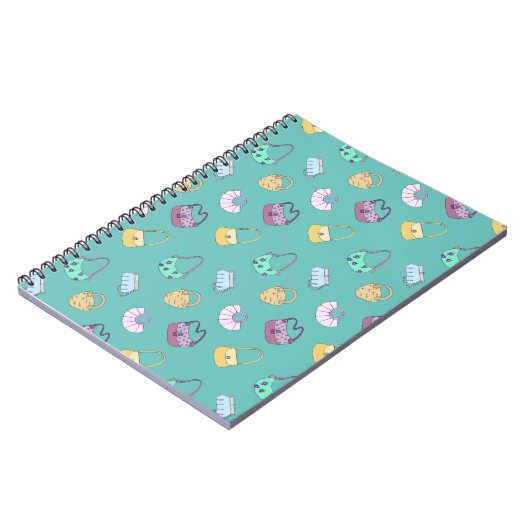 Handtassen met handtas, handtassen, spatroon Blauw Notitieboek (Linkerzijde)