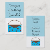 Handtassen voor ontwerper visitekaartje (Voorkant / Achterkant)