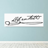 Handtekenaar van Davy Crockett Canvas Afdruk (Insitu (Houten vloer))