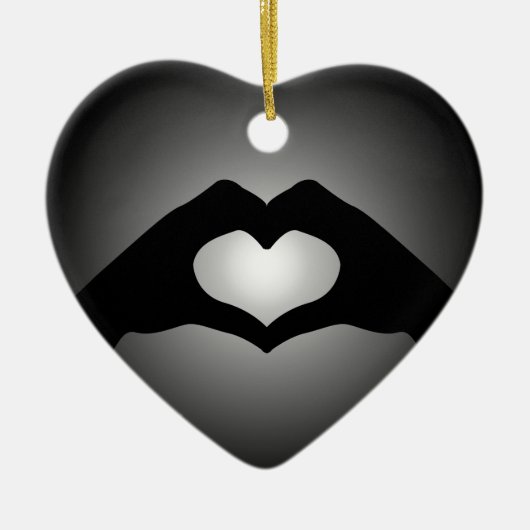 handtekenbord Heart Keramisch Ornament (Voorkant)