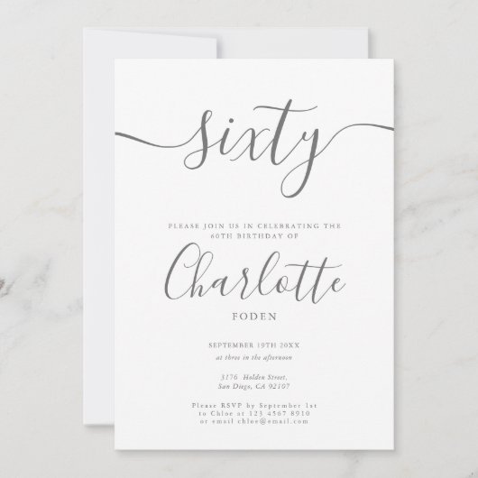 Handtekening 60e verjaardag kaart (Voorkant)