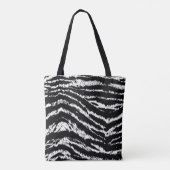 Handtekening Abstract twee kleuren Zebra Stripes R Draagtas (Achterkant)