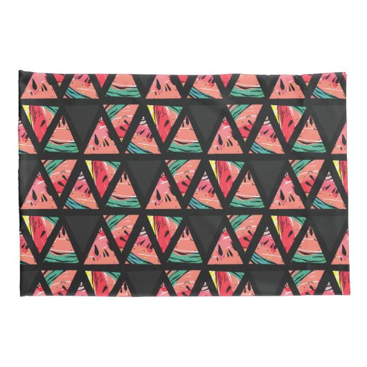 Handtekening Abstract watermeloenpatroon Kussensloop (Achterkant-Rechts)