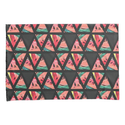 Handtekening Abstract watermeloenpatroon Kussensloop (Voorkant-Rechts)