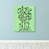 Handtekening - Abstracte structuurgroep 1 Canvas Afdruk (Insitu (Houten vloer))
