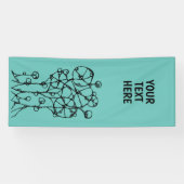 Handtekening - Abstracte structuurgroep 1 Spandoek (Horizontaal)