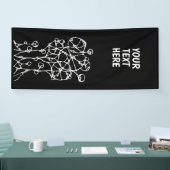 Handtekening - Abstracte structuurgroep 2 Spandoek (Beurs)