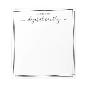 Handtekening afbeelding Van het bureau van het N Notitieblok